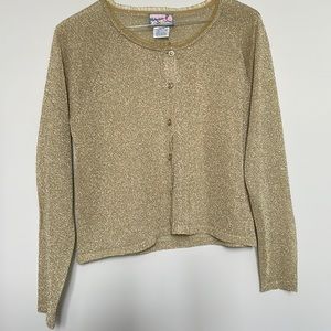 April Cornell gold sparkle sheer top